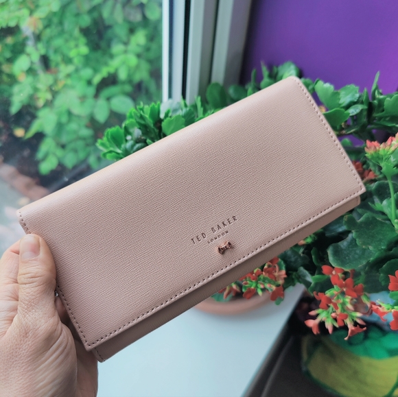 Ted Baker Leather Pale Pink Bow Matinee Purse New - Picture 3 of 13